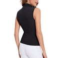 thumbnail image 2 of QRIC Women Sleeveless Mock Turtleneck Shirts Ribbed Fitted Slim Fit Tank Top, S-XL, 2 of 5