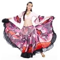 thumbnail image 3 of Belly Dance 25 yardas Tribal Gypsy Maxi Falda Disfraces de baile de Halloween Rosa SM SunniMix Falda de gitana tribal, 3 of 8