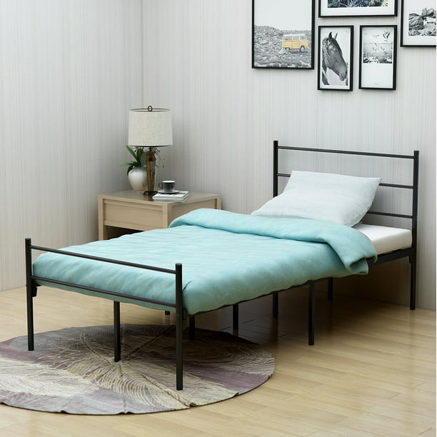 Vintage Metal Bed Frame Twin Size With, Rod Iron Bed Frame Twin