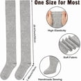 thumbnail image 2 of Womens Thigh High Socks Cotton Striped Over the Knee Socks Long Knee High Stockings for Women, 2 of 5
