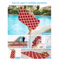thumbnail image 5 of Beach Towel Red Moroccan Stripes Bath Pool Towels Geometric Floral Absorbent Beach Towel Soft Large Quick Dry Lightweight Camping Travel Sports Yoga Gym Swim Towels for Adult 35x70 Inch, 5 of 9