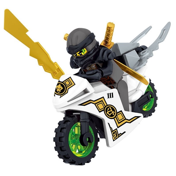 Bloques de construcción de modelo de motocicletas Ninja para niños, Jay Zane Kai Nya Lloyd Samukai, Mini figuras de modelos, ladrillos, juguetes de Navidad hola suerte unisex