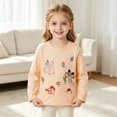 thumbnail image 2 of Bainana T Shirts For Girls Animals Print Long Sleeve Tops Little Kids Cute Fall Tees, 2 of 7