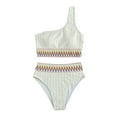 thumbnail image 2 of Trajes de baño para mujer, Trajes de baño para mujer Traje de baño de mujer con abertura, cintura alta, color liso, traje de baño bikini conservador y a la moda Traje de baño de nailon para mujer, 2 of 5
