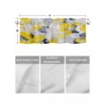 thumbnail image 4 of Valances for Windows Gray Yellow Abstract Rod Pocket Cafe Window Treatments Valance Curtains for Kitchen Bathroom Laundry Basement Windows 60"x18", 4 of 9