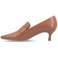 thumbnail image 3 of Journee Womens Celina Kitten Heel Loafer Square Toe Pumps, Widths Available, 3 of 10