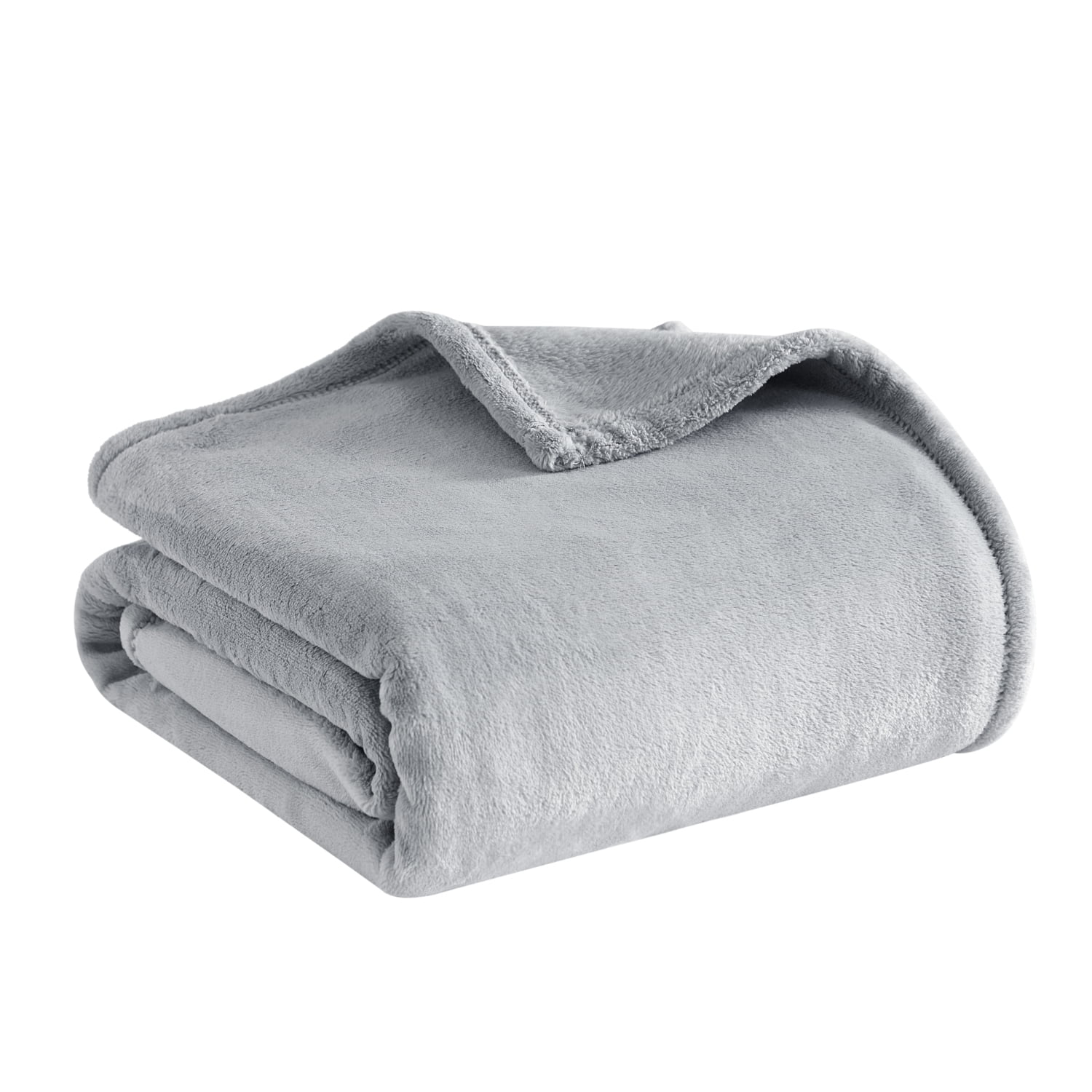 Mainstays Super Soft Plush Couch Throw Blanket, Grey, 50 x 72 in