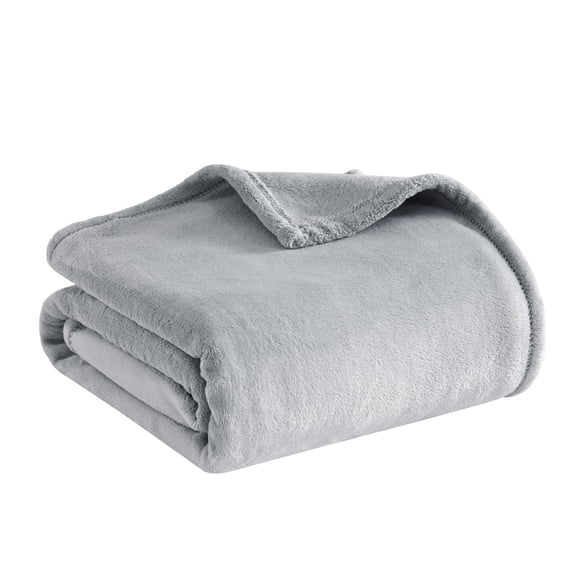 Mainstays Super Soft Plush Oversized Couch Throw Blanket, Grey, 50 x 72 in