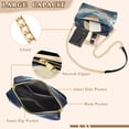 thumbnail image 3 of FORMRS Women Crossbody Purse with Chain Strap Vegan Leather Shoulder Handbag, Rolling Waves, 3 of 7