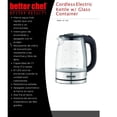 thumbnail image 3 of Tetera Eléctrica Better Chef de Vidrio Inalámbrico 1.7 L | Hervidor de Agua Eléctrico con Luz LED, Base Giratoria 360° y  Apagado Automático 1100 W, 3 of 8
