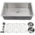 thumbnail image 1 of Kojooin Undermount Single Bowl Kitchen Sink, Stainless Steel Deep Basin for Kitchen Washing, Freestanding or Wall Mount, Portable Standing Utility Sink, Includes Bottom Set & Accessories, 1 of 7
