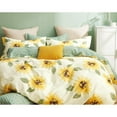 Say Yes Bedding Mia Sunflower 100 Cotton Comforter Set, Fluffy Comforter, Queen/Full Size