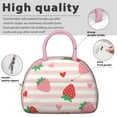 thumbnail image 4 of Lunch Bag Women Insulated Lunch Box Reusable Leakproof Large Cooler Tote for Women Men Adults with Side Pockets for Work Office Picnic Strawberry, 4 of 7