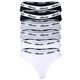thumbnail image 1 of ellesse tangas señora, pack de 6 - HILLAR, ropa interior, algodón elástico, logo en cintura Negro/Blanco/Gris M (Medium), 1 of 7