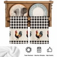thumbnail image 6 of Black White Plaid Rooster Kitchen Towels Set of 4, Vintage Farmhouse Checkered Rustic Soft Microfiber Dish Towels, Absorbent Washable Dishcloths for Kitchen Cleaning, Drying Dishes, 18x28 Inches, 6 of 9