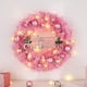 thumbnail image 1 of Corona Navideña con Luces Led, Diseño Festivo de Pvc Rosa, Decoración para Interiores y Exteriores, Ideal para Fiestas, Fácil de Limpiar, 40 Cm, Ideal para Regalar., 1 of 7