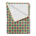 thumbnail image 2 of Colorful Soft Flannel Fleece Throw Blanket, Moroccan Star Zellige Pattern in Vibrant Colors Mosaic Traditional, Cozy Plush for Indoor and Outdoor Use, 70" x 90", Multicolor, by Ambesonne, 2 of 5