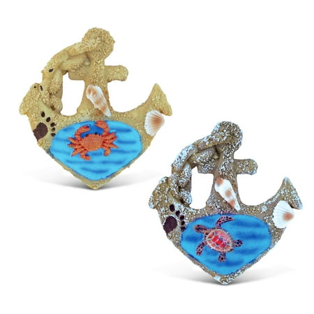 Puzzled Anchor Refrigerator Blue Wave Magnet - Boats Theme - Set of 2 - Unique Affordable Gift and Souvenir - Item