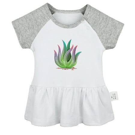 

Nature Aloe Vera Pattern Dresses For Baby Newborn Babies Skirts Infant Princess Dress 0-24M Kids Graphic Clothes (Gray Raglan Dresses 12-18 Months)
