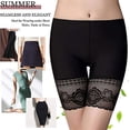 thumbnail image 5 of Pantalones cortos de seguridad elásticos con encaje para mujer, pantalones cortos para montar, leggings antirozaduras (paquete de 3), color negro, 5 of 5