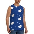 thumbnail image 2 of Fotbe Men's Moon Lamb Print Men's Sleeveless Muscle Tank Tops Casual T-Shirts for Gym Workout Beach-3X-Large, 2 of 8