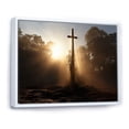 thumbnail image 2 of Designart "Healing Light Religious Cross wall art" Spiritual Floater Framed Wall Decor, 2 of 7