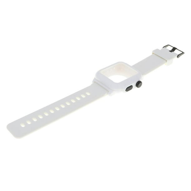 Estuche de chaqueta de manga protectora / correa de banda de reloj para Watch 1-3 Blanco jinwen Correa de reloj