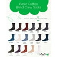 thumbnail image 2 of MeMoi Kids' Basic Cotton Blend Crew Socks, 10, Black, 2 of 12