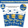 thumbnail image 5 of Graduation Tablecloth Decorations Graduation Party Supplies Disposable Gongrats Grad Tablecover Party Favors 54"x108" 3 pcs Patten 1 Blue, 5 of 6