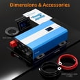 thumbnail image 3 of 2080W Pure Sine Wave Power Inverter - 30dB  Quiet, 6000W Surge, -Changing Design | 12V to 120V AC Converter for , RV, Camping, Off-Grid & Outdoor Adventures, 3 of 7