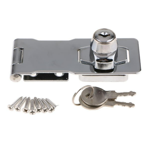 Cerradura de puerta con punto principal, llave, cerrojo de seguridad, dispositivo antirrobo, cerradura de hebilla 4 inch