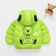 thumbnail image 4 of NOLDARES Baby Boys Girls Winter Coats Toddler Bear Hoods Up Jacket Kids Light Puffer Padded Outwear(Z7-Green,5-6 Years), 4 of 4