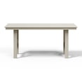 thumbnail image 3 of WestinTrends Ashore 66″ All-Weather Poly Lumber Rectangle Dining Table for 6, Modern Outdoor Patio Table, Sand, 3 of 13