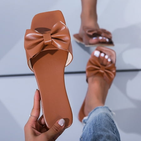 

〖Yilirongyumm〗 Brown 41 Slippers For Women Shoes Indoor Outdoor Fashion Breathable Slippers Leisure Casual Women s Slipper
