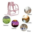 thumbnail image 2 of COFEST Transparent Backpack Clear Backpack With Visible Student Backpack Function,Outdoor Backpack,Multi PVC Storage Bag Pink, 2 of 4