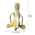 thumbnail image 3 of Small Size Duck Gardening Ornament Banana Yellow Duck, 3 of 8