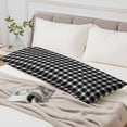 thumbnail image 6 of Black Plaid Body Pillow Cover 20 x 54 Inch Decorative Pillow Cover Farmhouse Black White Checkered Lumbar Pillowcase Seasonal Rectangle Cushion Case for Couch Sofa Bed Living Room, 6 of 9