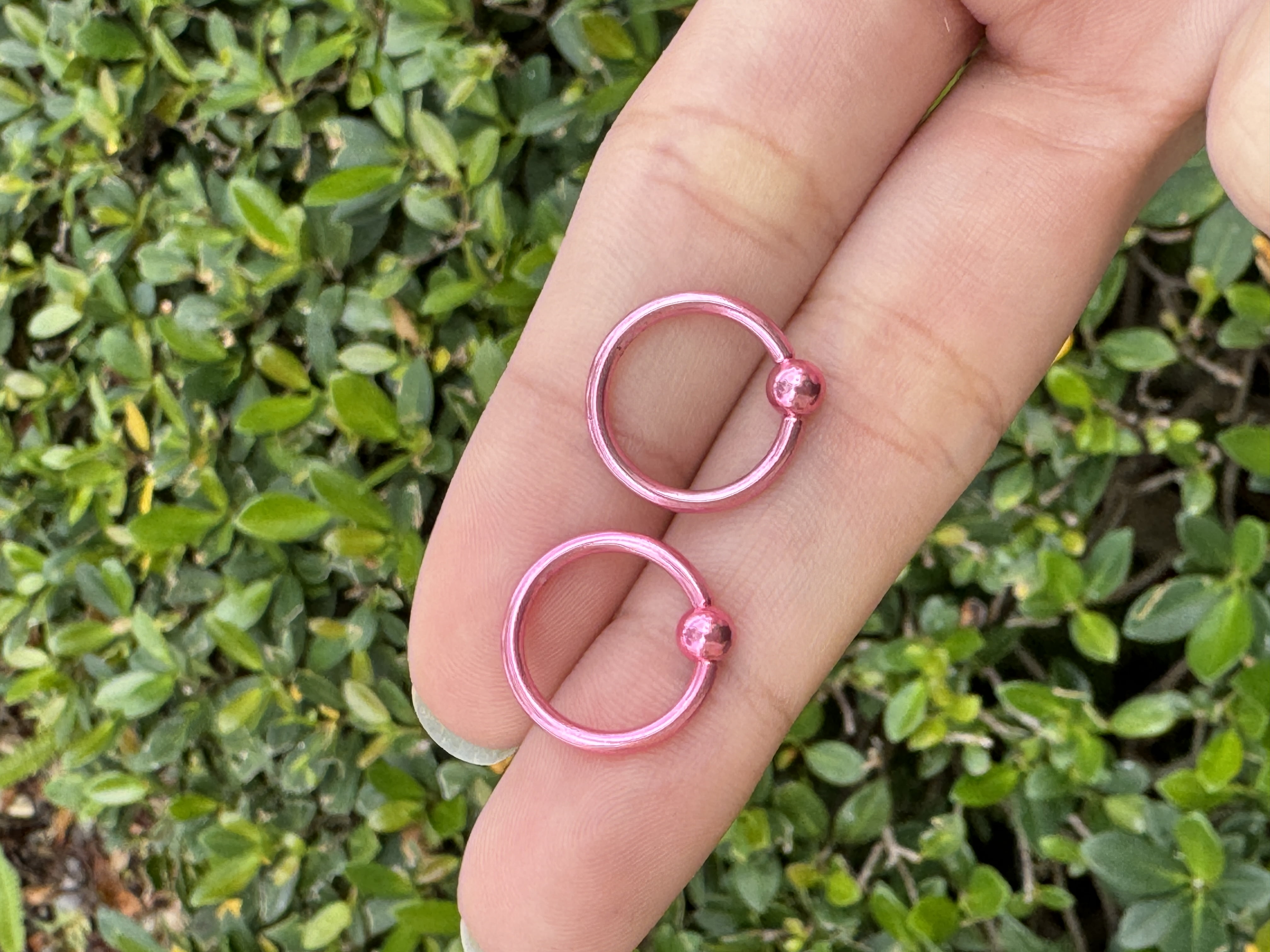 Captive Bead Ring surgical steel Pvd 14G Earrings Hoops Lip Belly