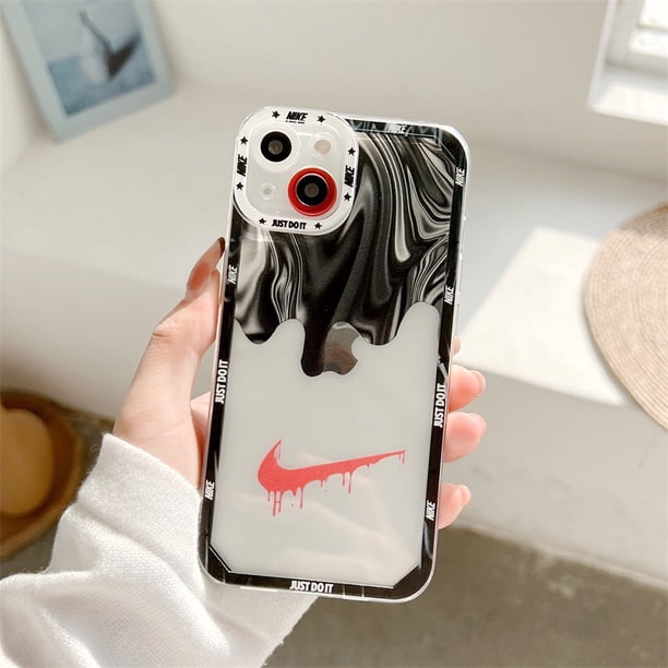 NEW Trendy brand joint AJ sports shoes AJ OFF WHITE SOFT IPHONE CASING Square Phone Case IPhone 13 12 11 Pro Max X Xs Max XR 8 7 Plus Shockproof Soft TPU Back Cover