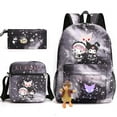 thumbnail image 4 of Kuromi Anime Backpack Set 3 Pieces with Shoulder Bag and Pencil Case for Women Men, Fashion Daypack, Classic High Backpack for Teens, Travel Laptop Backpacks, 4 of 11