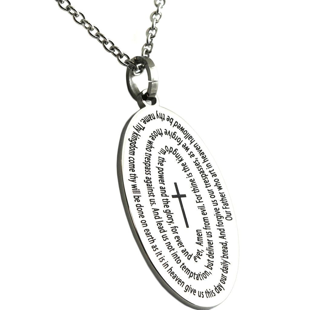 The Lords Prayer Cross Pendant Necklace New in Beautiful Velvet Gift Box The Lords Prayer Cross Pendant Necklace New in Beautiful Velvet Gift Box