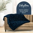 thumbnail image 2 of ColeyBear Full/Queen Size Navy Blue Chunky Knit Weighted Blanket (60"x80"/20lbs), 2 of 8
