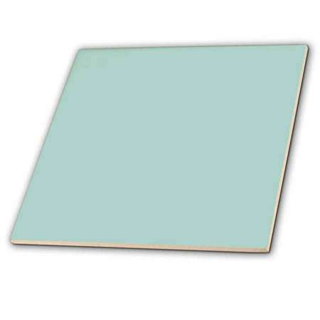 Ceramic Tiles Dublin 3dRose Plain mint blue - solid color - light turquoise-grey-gray - modern contemporary simple pastel teal - Ceramic Tile, 6-inch ()