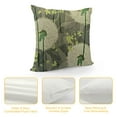 thumbnail image 4 of Dandelion Throw Pillow Cushion Case, Blowball Flower Pattern with Retro Inspirations Summer Flora Design, Decorative Square Accent Pillow Cover,Apple Green Emerald, 4 of 5