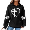 thumbnail image 1 of Chandails à Capuchon pour Femmes, Blouse à Manches Longues Imprimée Décontractée Sweat à Capuche, 1 of 5