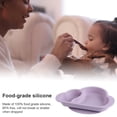 thumbnail image 4 of Placa de comedor bebé con ventosa Vajilla antiadherente Vajilla Niños Plato para niños Negocios Regalos Camping Hogar Viajes Comer Suministros Púrpura Inevent HA059426-02, 4 of 7
