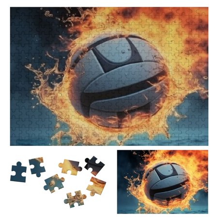 Palnkart Fire and Water Wooden Jigsaw Puzzle for Adults and Kids, Eco-Friendly Impossible Puzzles Gift, Family Friends Game, Home Decor 300 PCS