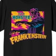 thumbnail image 2 of Universal Monsters It's A Monster Frankenstein Crew Neck Short Sleeve Men's Black T-shirt-XS, 2 of 4