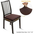 thumbnail image 4 of Dining Chair Covers, 6 Pack Waterproof Seat Cushion Covers, Stretch Jacquard Chair Seat Covers Washable Dining Room Chair Slipcovers Removable Kitchen Cushion Protector(Chocolate), 4 of 7