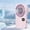 109#Pink, variant on Slim Digital Display Desktop Ice Fan, 100 levels precise wind control, dual handheld desktop placement, portable rechargeable cooler for office study indoor leisure cooling